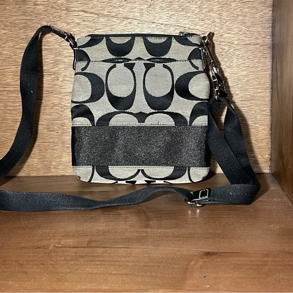 Tan and Black Coach Purse - Picture 2 of 5